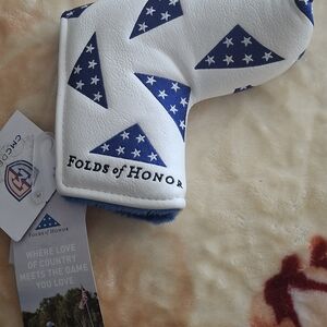 Folds of Honor White and Blue Golf Club Cover